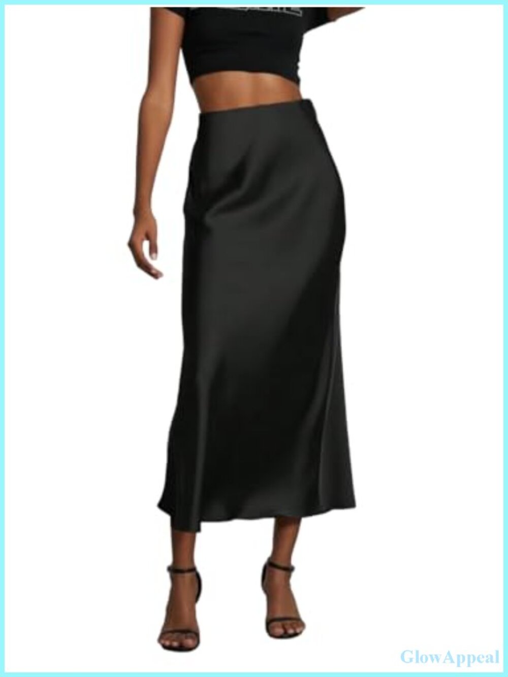 Satin High Waisted Maxi Skirt A-Line Elegant Work Cocktail Party